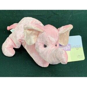 Vintage Russ Wishlings Pink Elephant 1997 Collective Plush Stuffed Animal Toy